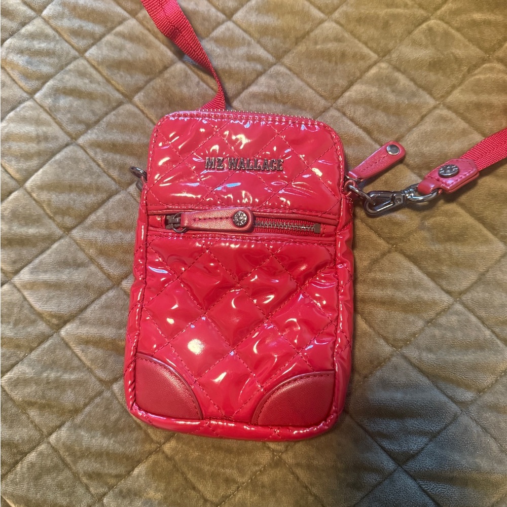 MZ Wallace Crosby patent  Red Crossbody Bag